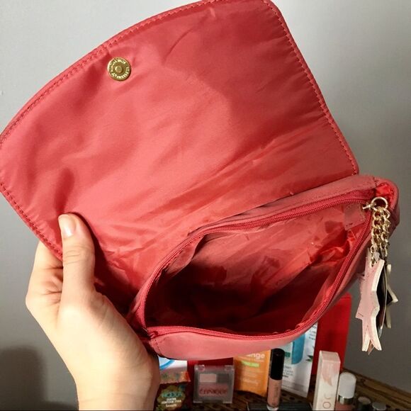 NWT Suede Zippered Cosmetic Bag Toiletry Pouch - Picture 4 of 5